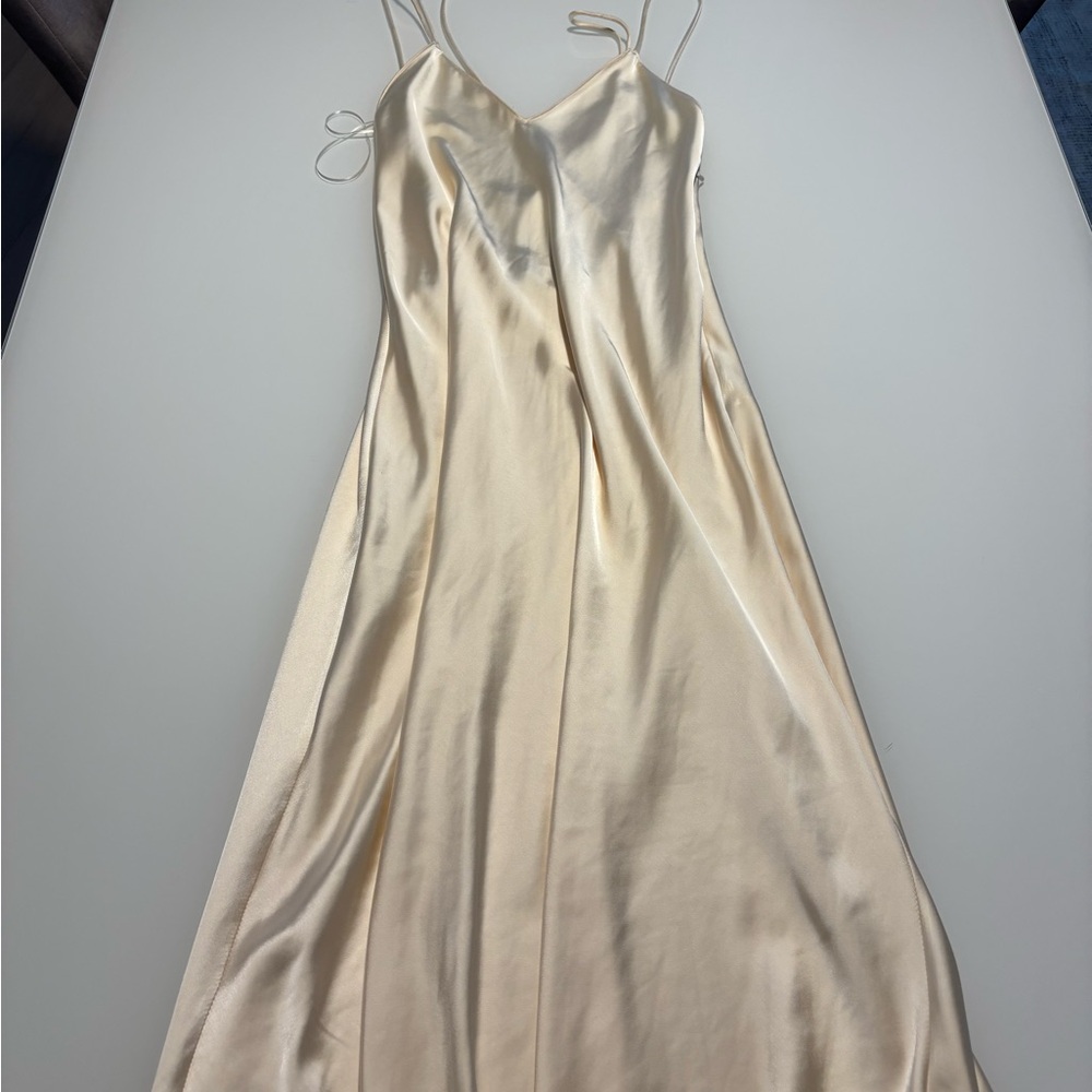Elegant Cream Slip Dress
